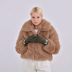 Gloves - 70% cashmere wool - One Size- Green