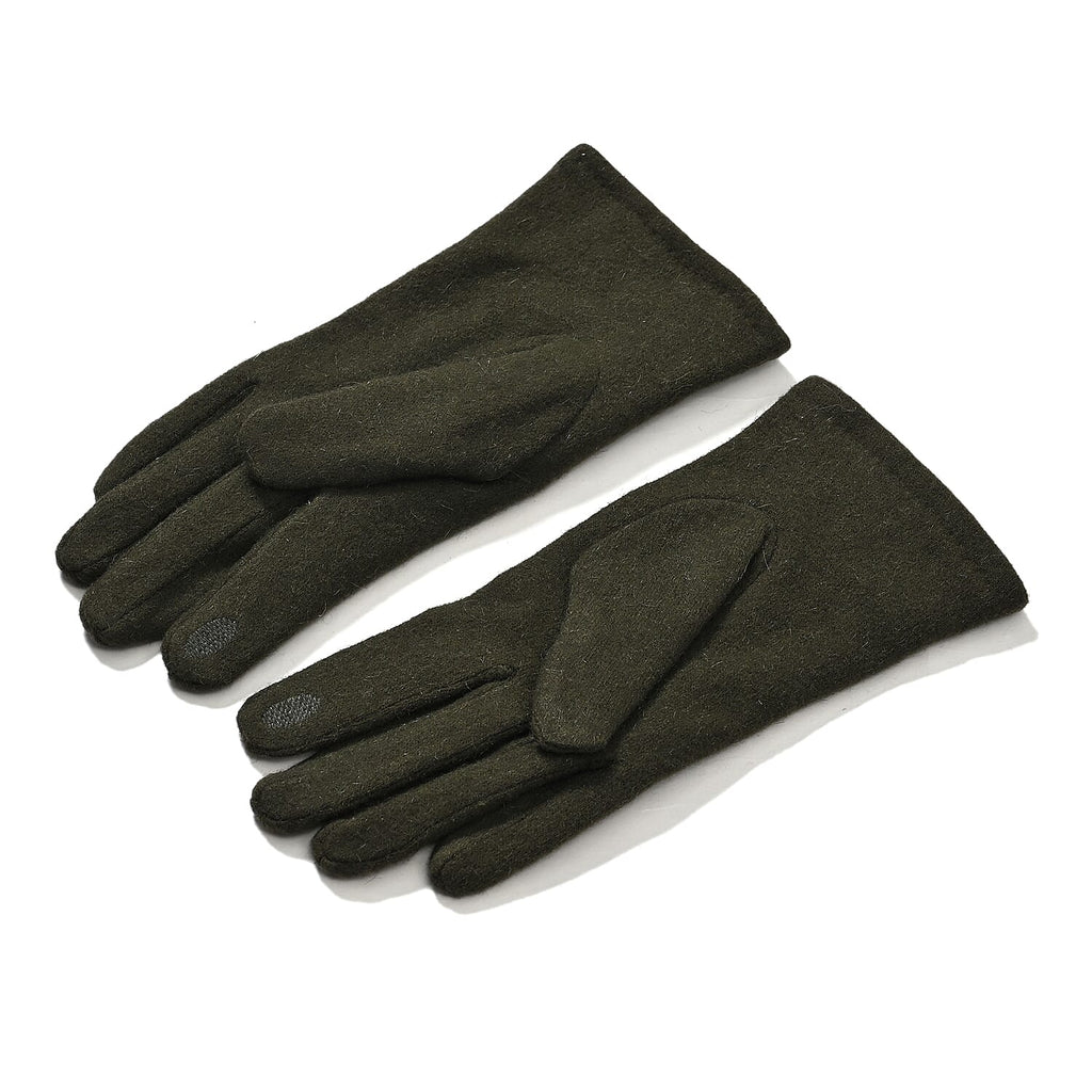 Gloves - 70% cashmere wool - One Size- Green