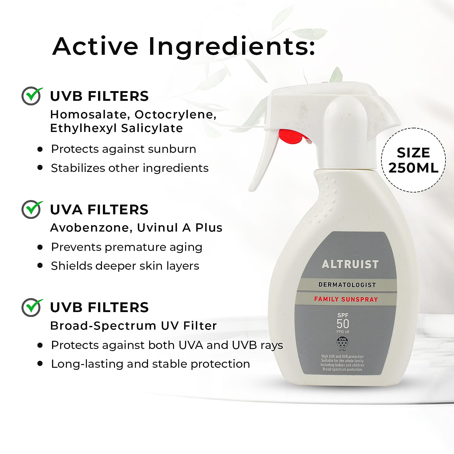 ALTRUIST Family- Sunspray SPF50 - 250ml