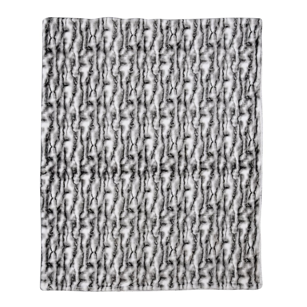 Super Soft Faux Chinchilla Fur Double Layer Blanket with Sherpa Lining (Size 200x150 cm) - White_7133372_1