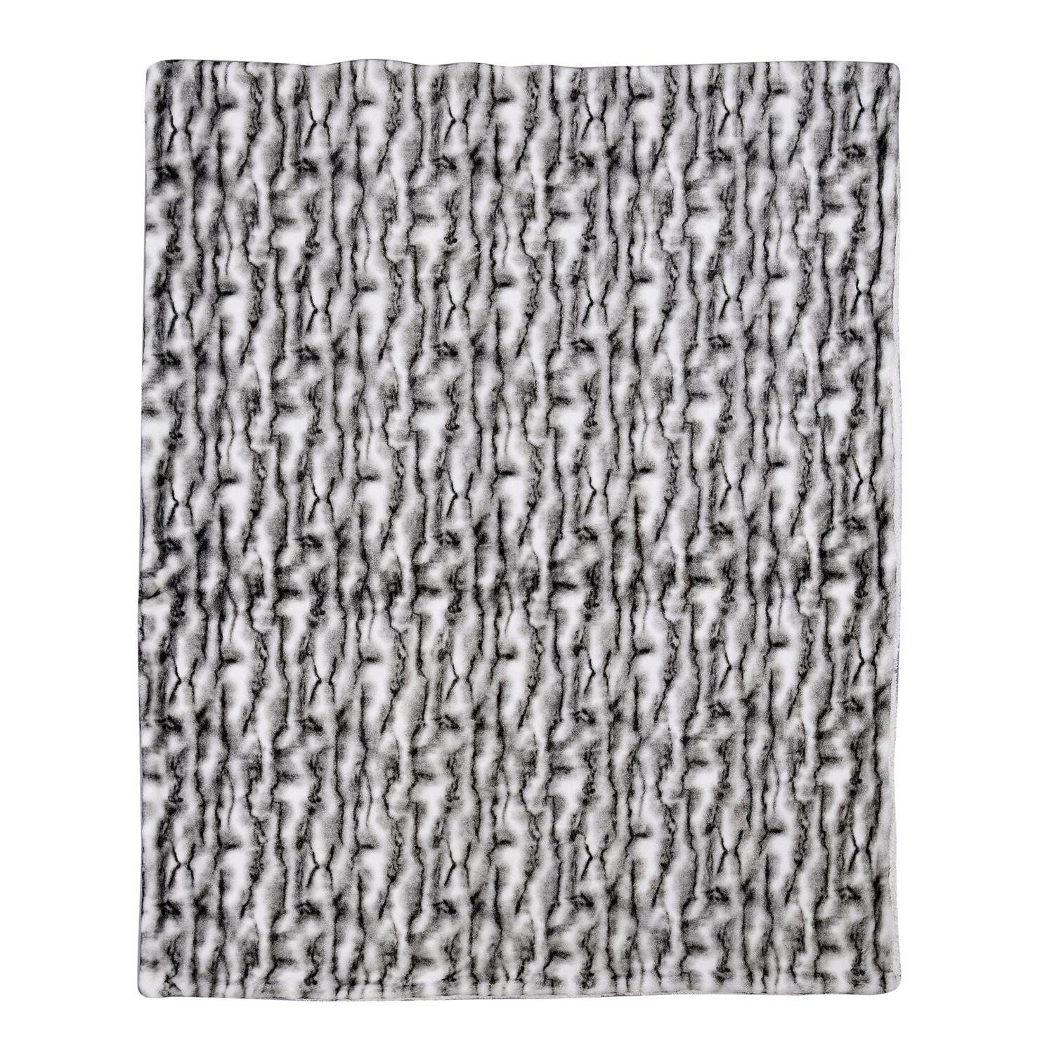 Super Soft Faux Chinchilla Fur Double Layer Blanket with Sherpa Lining (Size 200x150 cm) - White_7133372_1