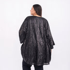 TAMSY Sequin Kimono with Poly Knit Lining (One Size Curve 20-26) - Black_7139491_1