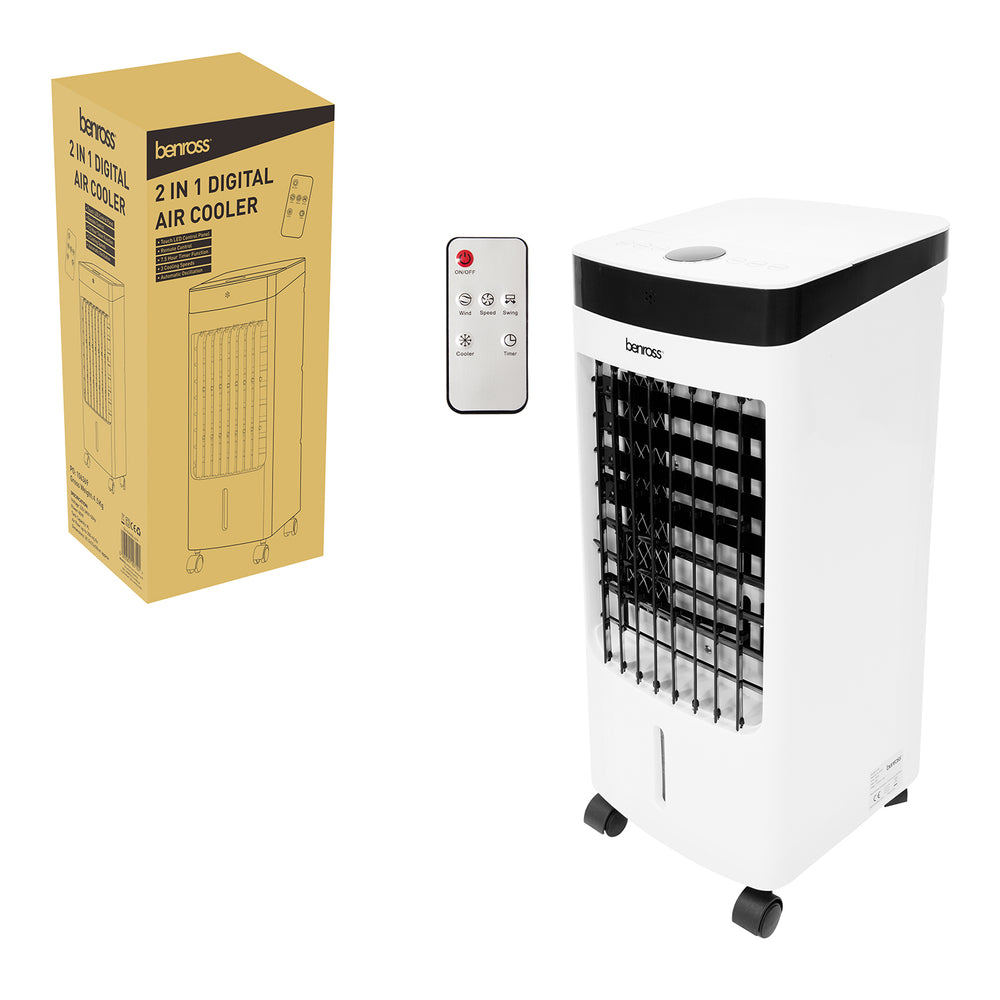 2 in 1 Digital Air Cooler with Remote (Size 24x58 cm) - White_7153199_4