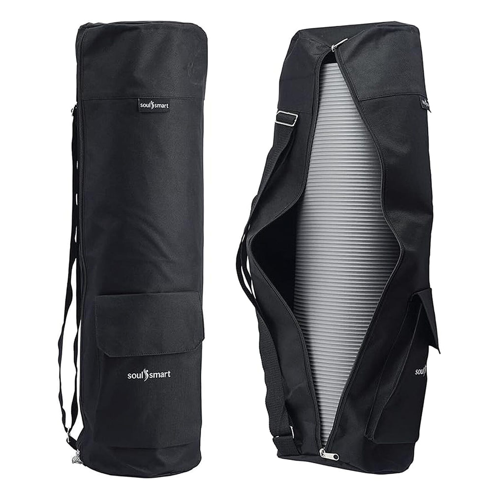 Soul Smart Solid Yoga Bag With Shoulder Strap (Size-70x20) Black