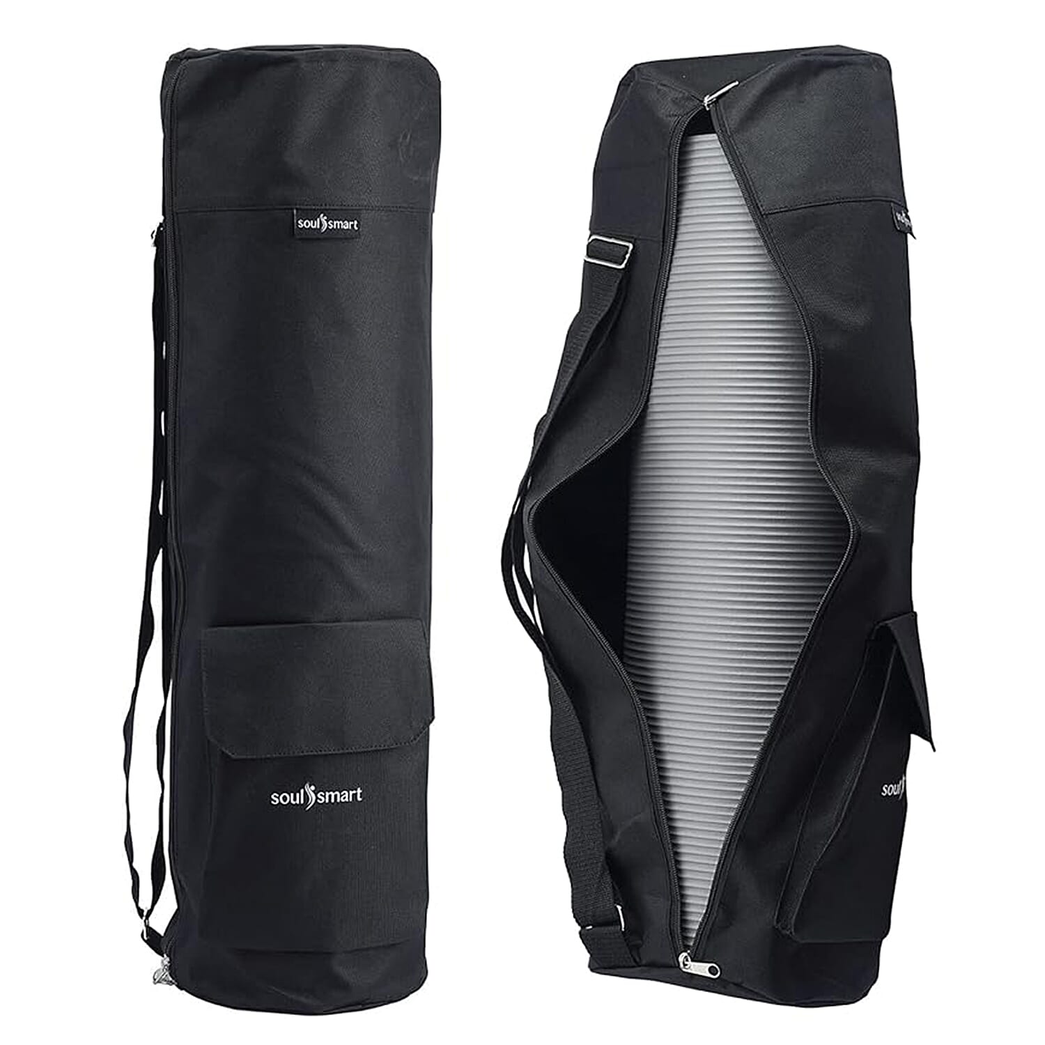 Soul Smart Solid Yoga Bag With Shoulder Strap (Size-70x20) Black