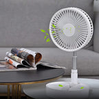 7200mah Foldable Desk Fan with 4 Wind Speed Setting and USB Cable (Size 20x20x10 cm)