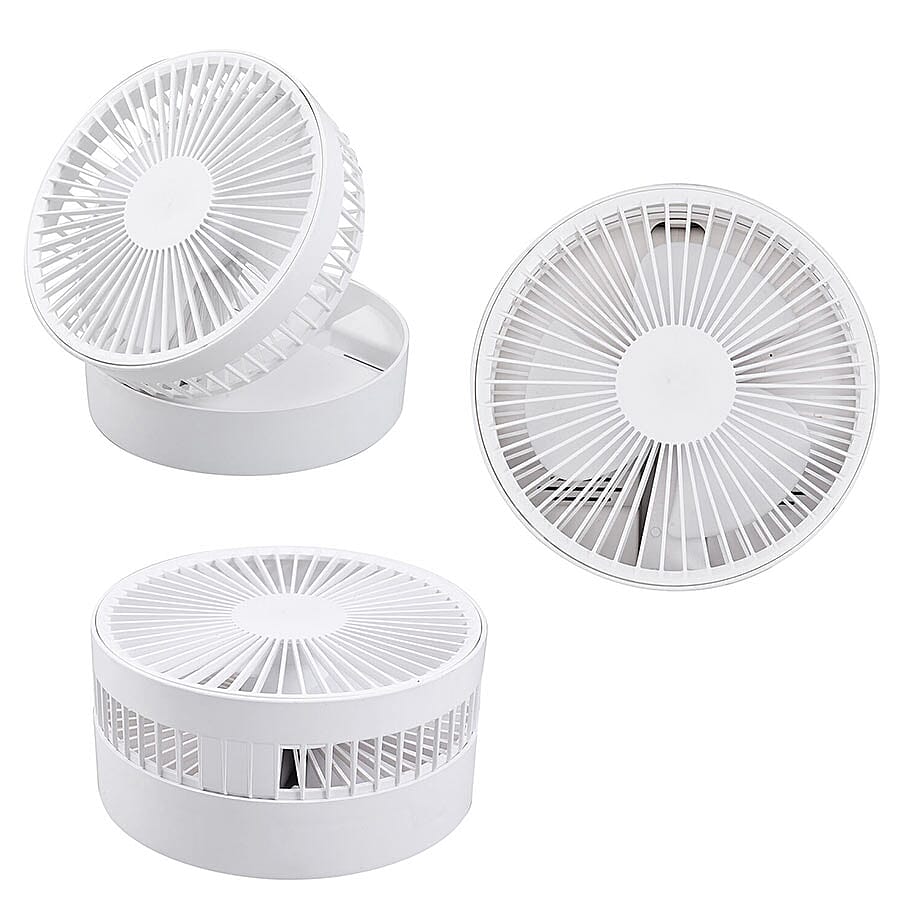 7200mah Foldable Desk Fan with 4 Wind Speed Setting and USB Cable (Size 20x20x10 cm)
