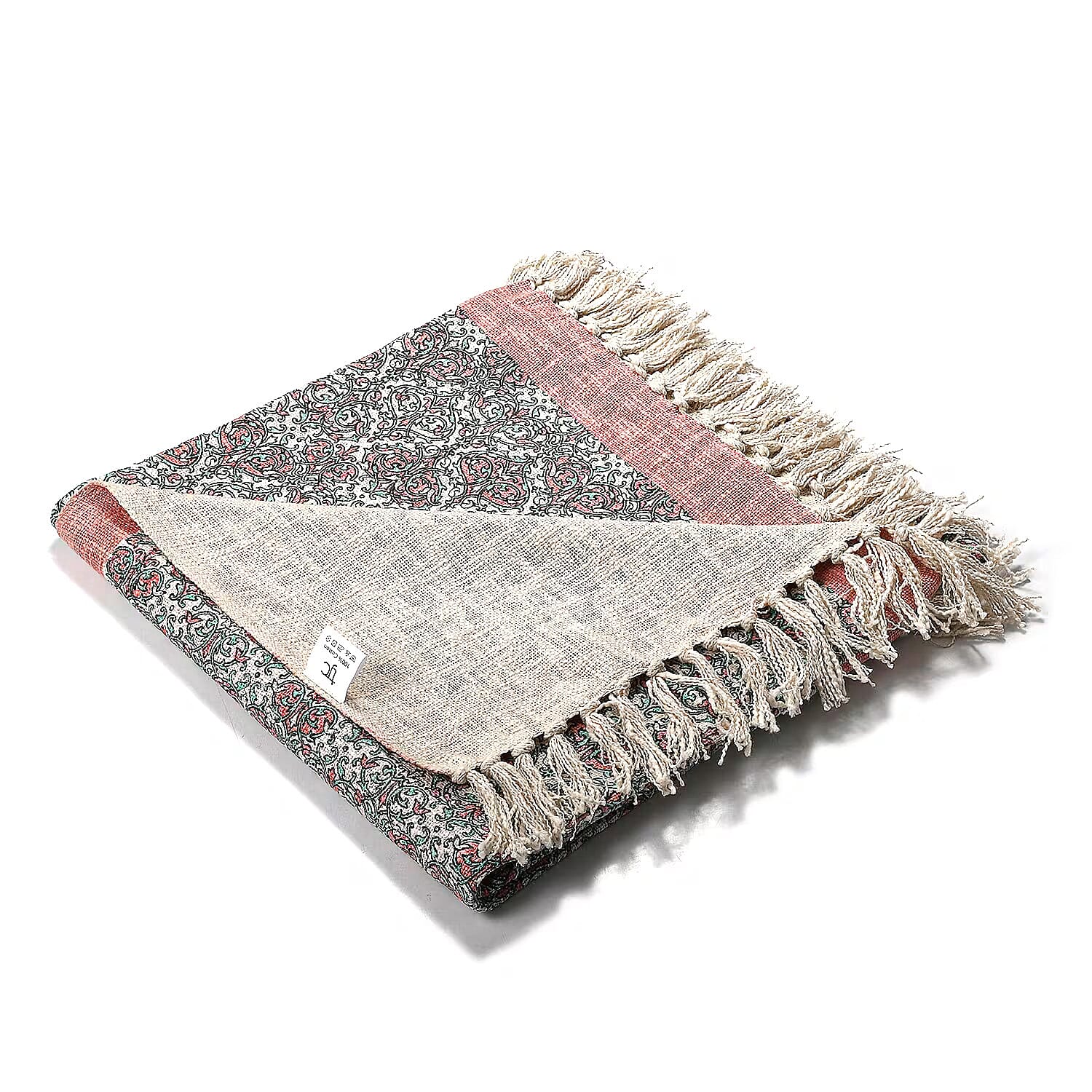 Supreme Range 100% Cotton Hand Crafted Rug (Size 180x130 cm) - Peach - Multi