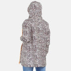 Brave Soul Leopard Pattern Water Resistant Hooded Rain Mac (Size 20) - Red and Black_7230654_1