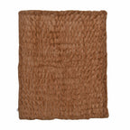 Ruched Faux Rabbit Fur with Velour Double Layer Blanket (Size 152x127 cm) - Brown_7254394_2
