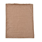 Ruched Faux Rabbit Fur with Velour Double Layer Blanket (Size 152x127 cm) - Brown_7254394_3