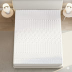 HUSH HAVEN 7 Zone Contoured 100% Memory Foam Deluxe Mattress Topper (Size 190x135x4 cm) - White