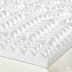 HUSH HAVEN 7 Zone Contoured 100% Memory Foam Deluxe Mattress Topper (Size 190x135x4 cm) - White