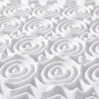 HUSH HAVEN 7 Zone Contoured 100% Memory Foam Deluxe Mattress Topper (Size 190x135x4 cm) - White