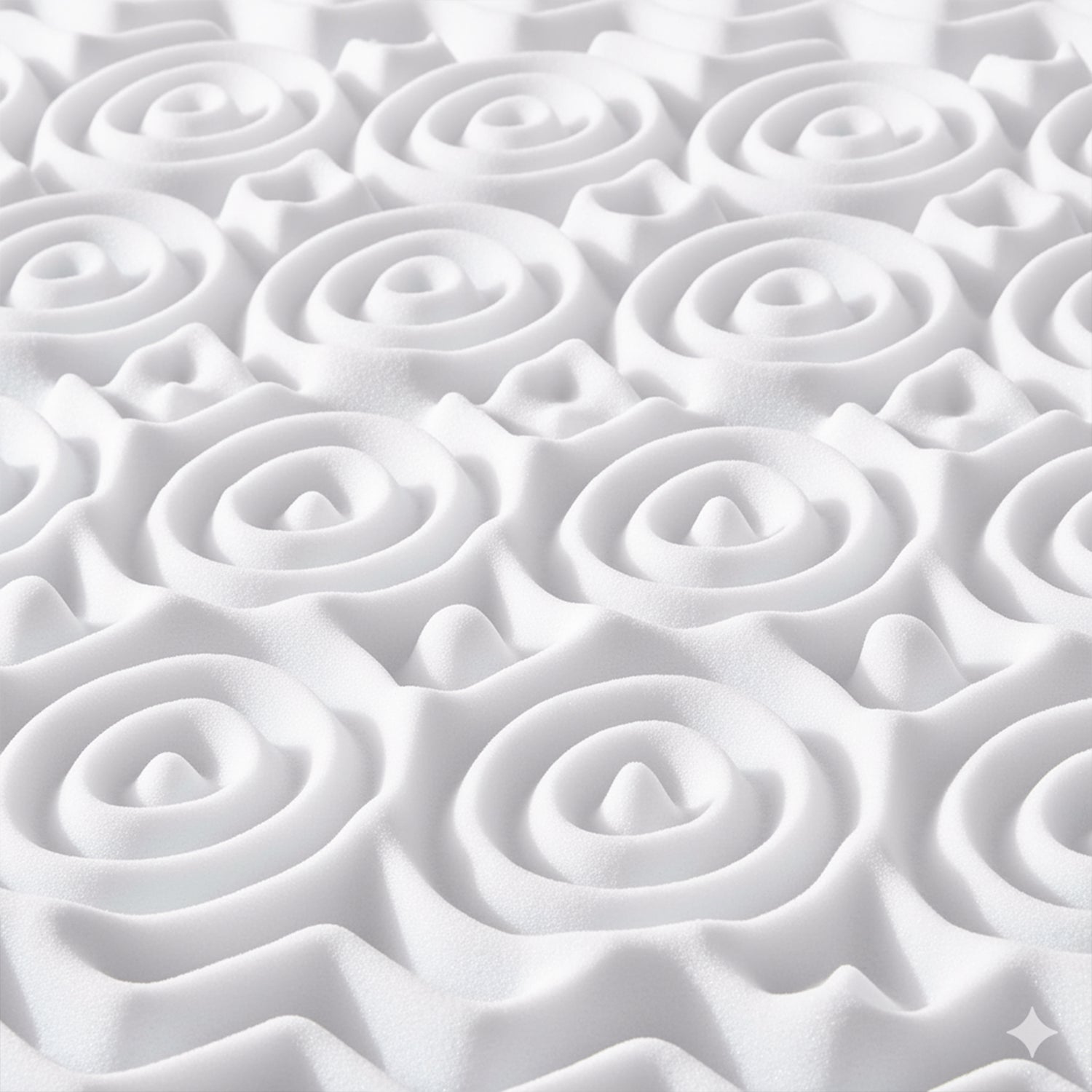HUSH HAVEN 7 Zone Contoured 100% Memory Foam Deluxe Mattress Topper (Size 190x135x4 cm) - White