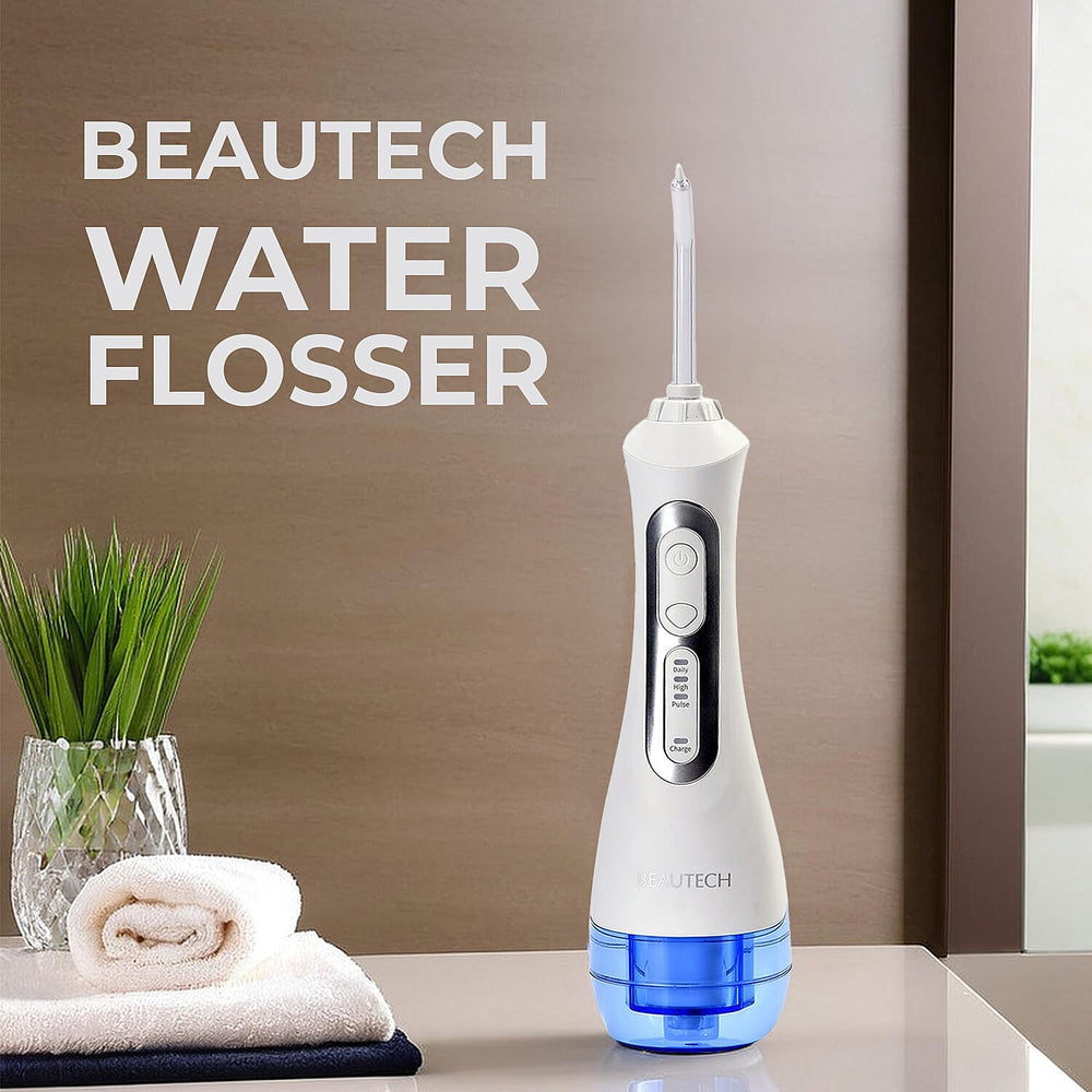 Beautech - Water Flosser with 3 Heads and IPX7 Waterproof- 3 Modes Clean, soft and Massage- 200 ml Tank