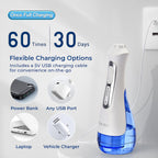 Beautech - Water Flosser with 3 Heads and IPX7 Waterproof- 3 Modes Clean, soft and Massage- 200 ml Tank