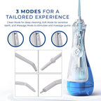 Beautech - Water Flosser with 3 Heads and IPX7 Waterproof- 3 Modes Clean, soft and Massage- 200 ml Tank