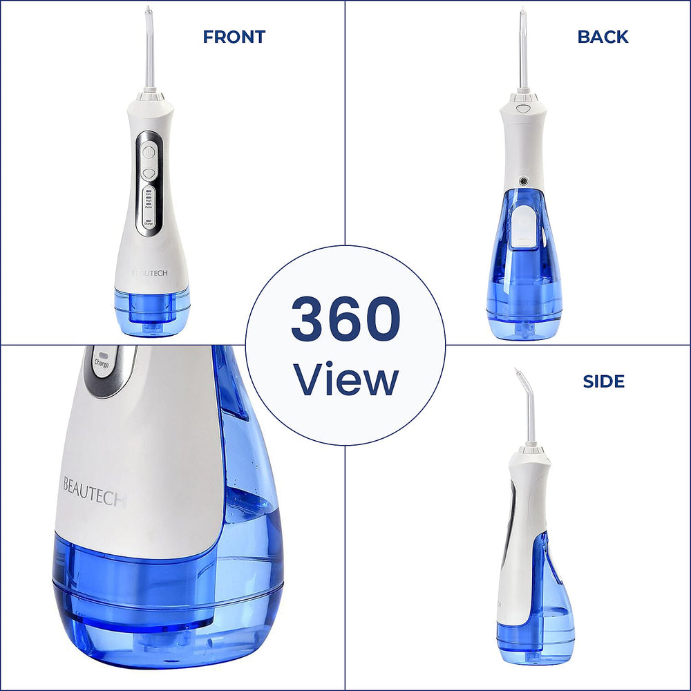 Beautech - Water Flosser with 3 Heads and IPX7 Waterproof- 3 Modes Clean, soft and Massage- 200 ml Tank