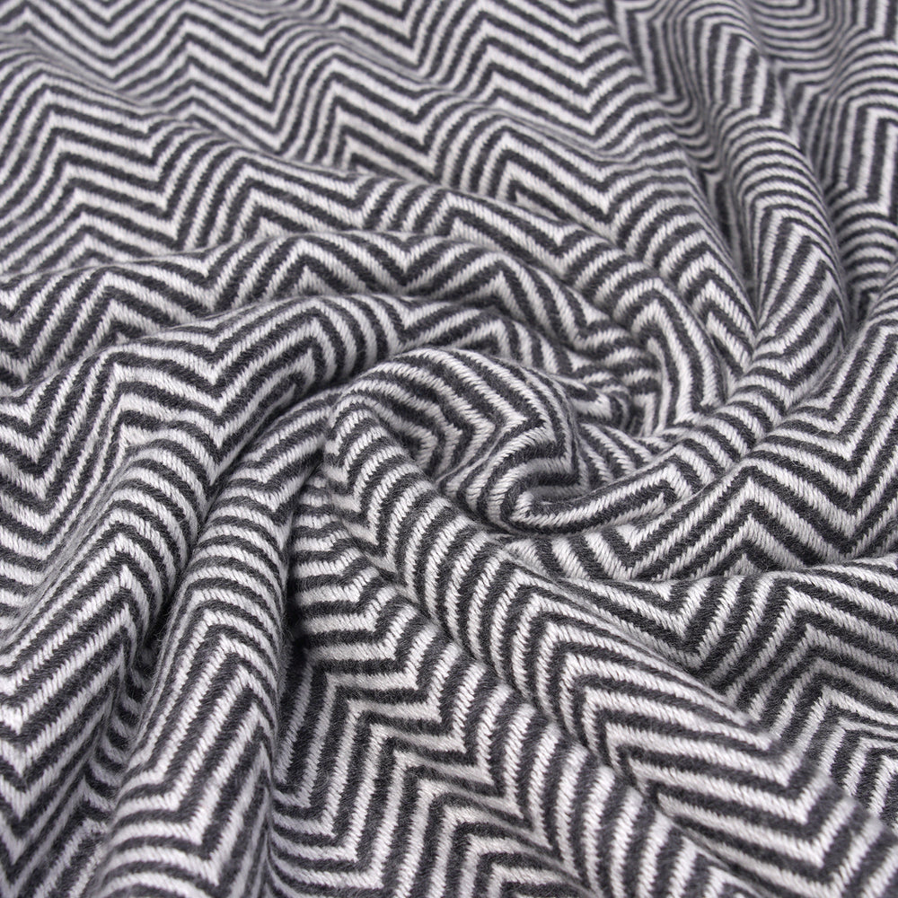 Cashmere 75% Wool and 25% Silk Blanket (Size 260x140 cm) - Grey_7272645_4