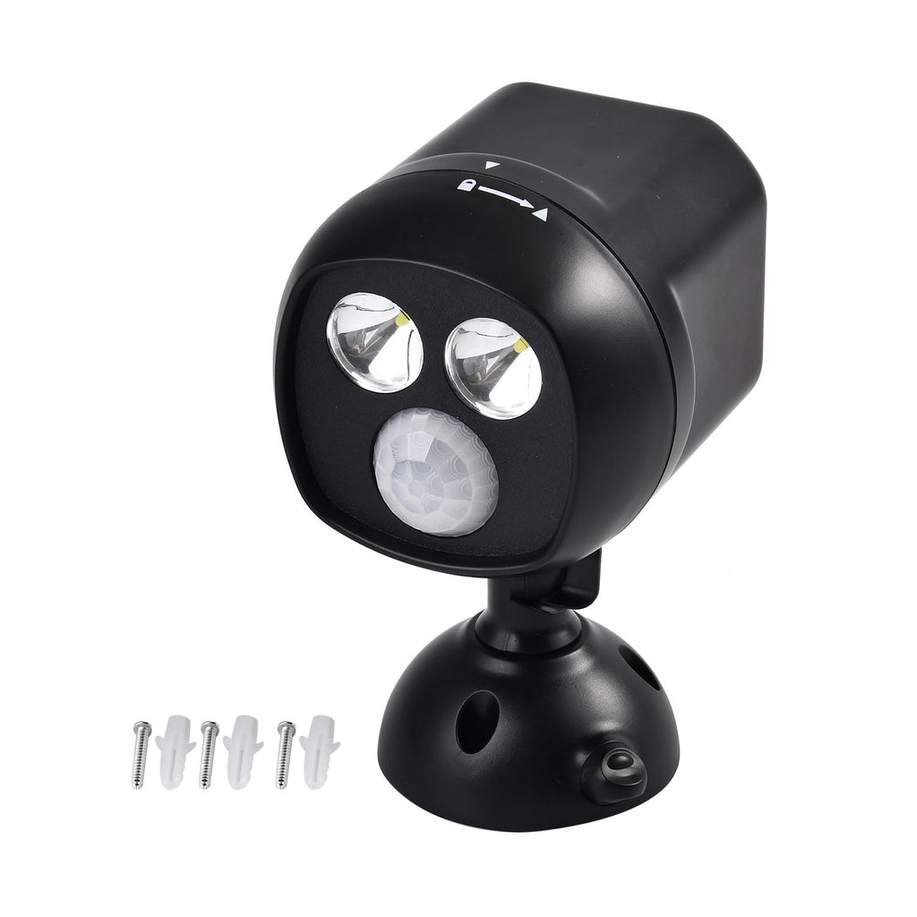 Wireless Super Bright Motion Sensor Security Spotlight (Size 16x10x9 cm) - Black_7282582