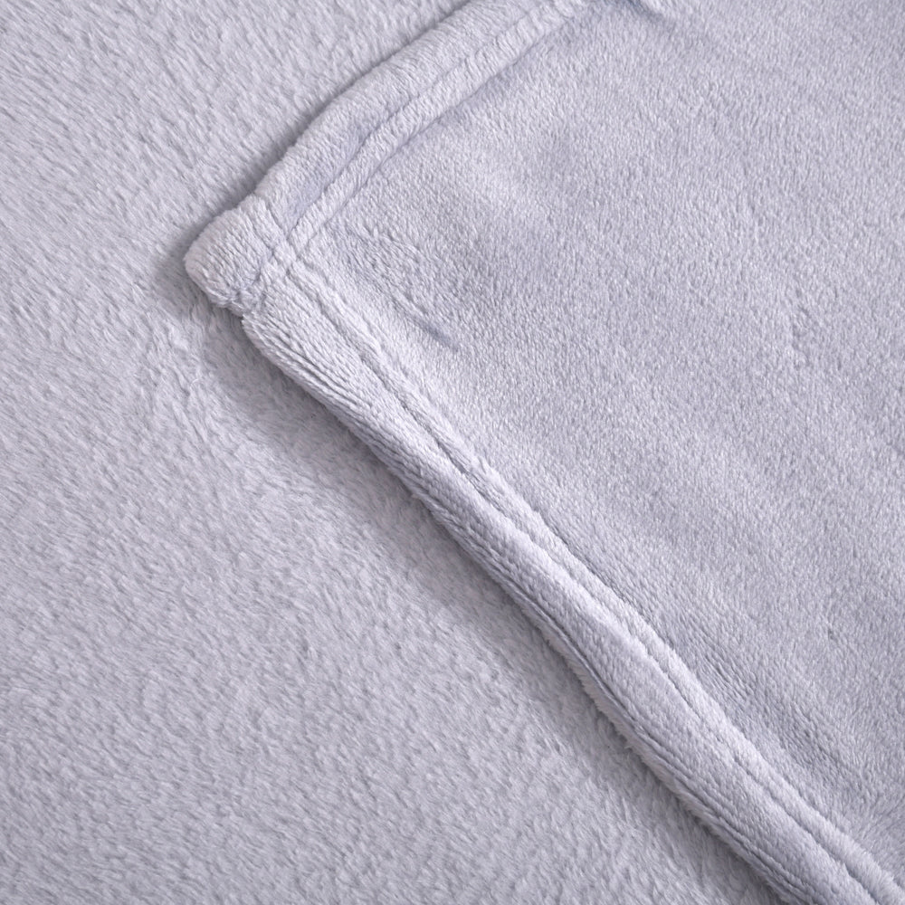 Duluxe Collection - Velour Effect Warm Teddy Blanket  - Lilac_7283307_3