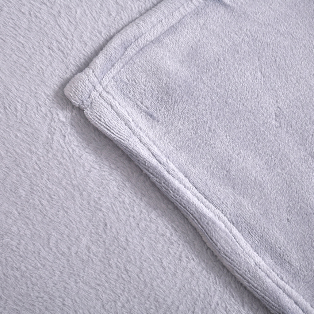 Duluxe Collection - Velour Effect Warm Teddy Blanket  - Lilac_7283307_3