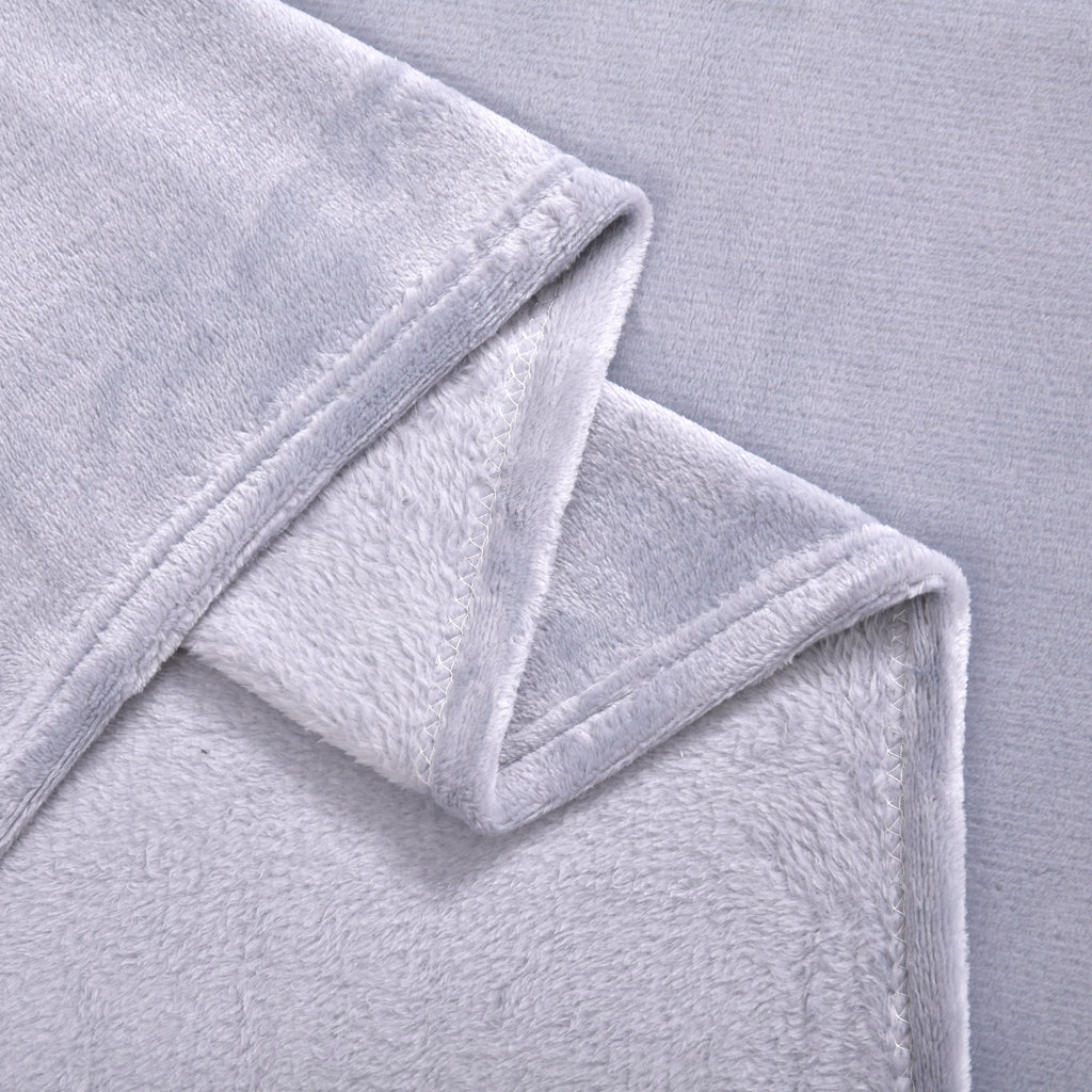 Duluxe Collection - Velour Effect Warm Teddy Blanket  - Lilac_7283307_4