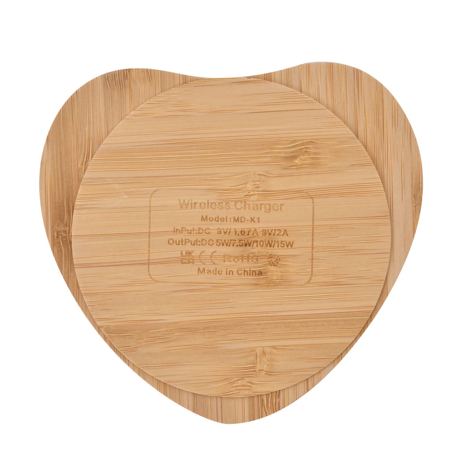 Bamboo Wireless Charger (15W)  - Heart_7318053_4