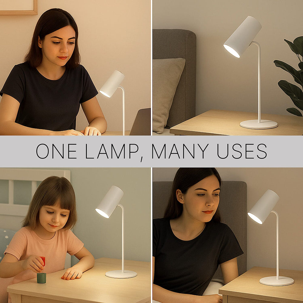 Multi Functional Rechargeable Small LED Lamp (Battery 2000mAh, Working Time - 10-15 hours) - White