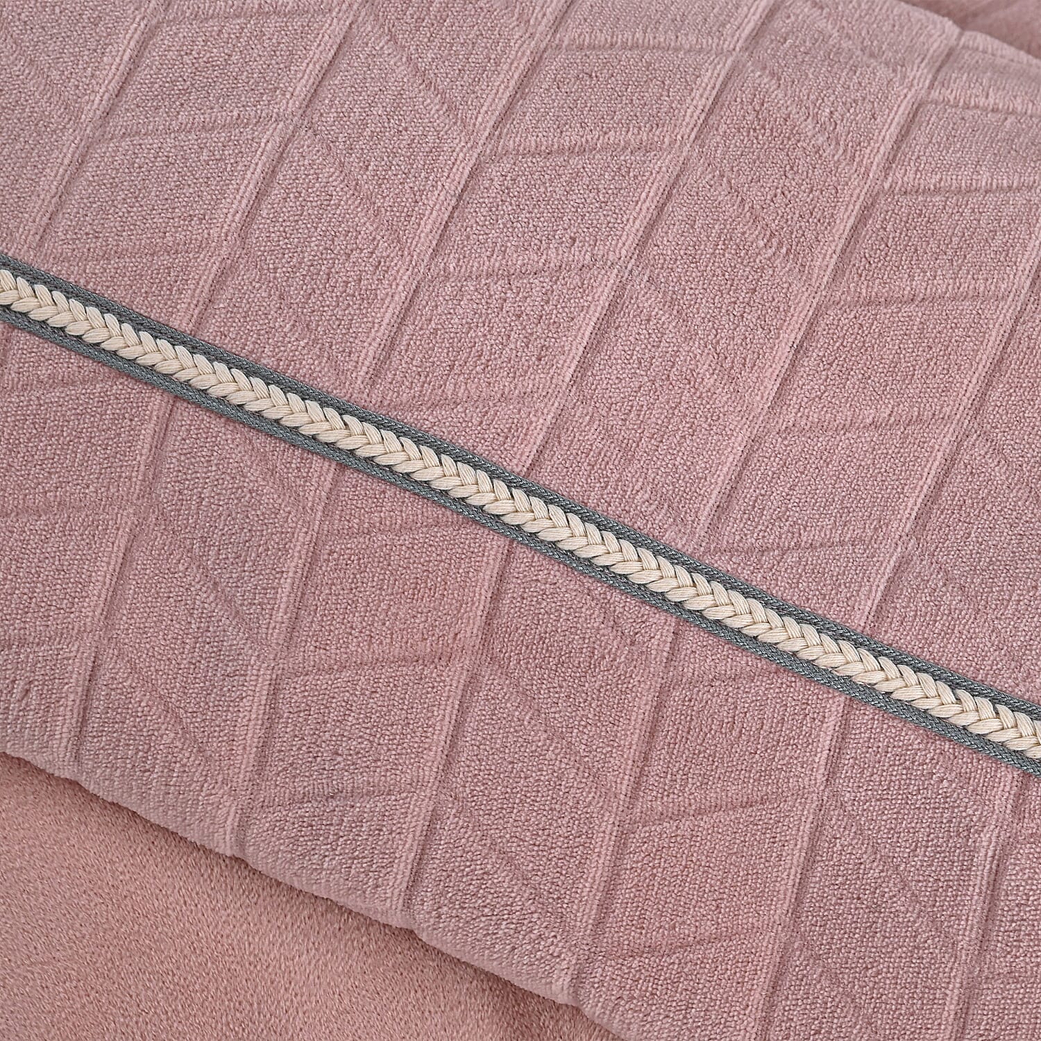 Luxury Velour Set of 3 Duvet Cover with 2 Oxford Pillow Cases - Pink Double