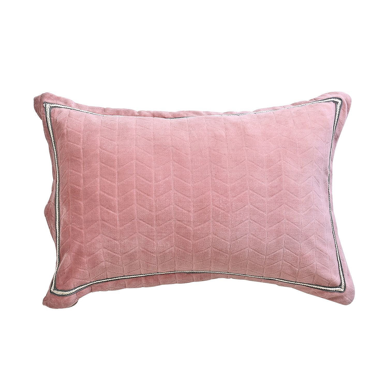 Luxury Velour Set of 3 Duvet Cover with 2 Oxford Pillow Cases - Pink Double