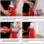 Whizzy Chopper - 3 in 1 Slicer, Grater and Shredder. Safe Barrel Blades - Speedy Chopping, Easy Cleaning, Non-Electric - Black