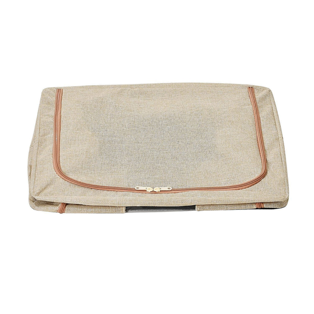 Solid Storage Box (Size 50x40x33 cm) - Beige & Beige