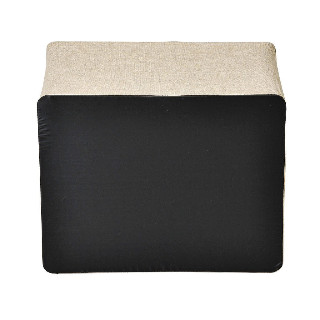 Solid Storage Box (Size 50x40x33 cm) - Beige & Beige