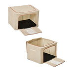 Solid Storage Box (Size 50x40x33 cm) - Beige & Beige