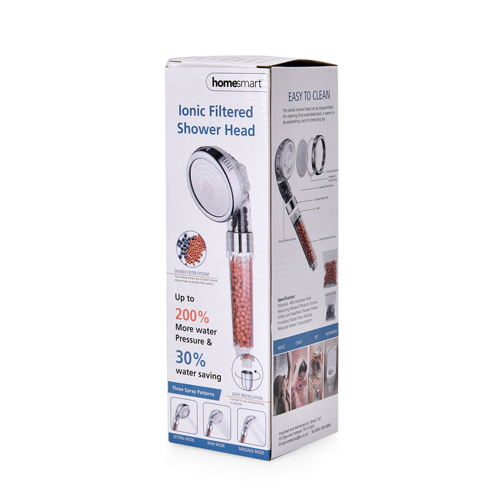Ionic Shower For Bathroom with 3 Different Modes (Rainfall, Jetting - Massage)