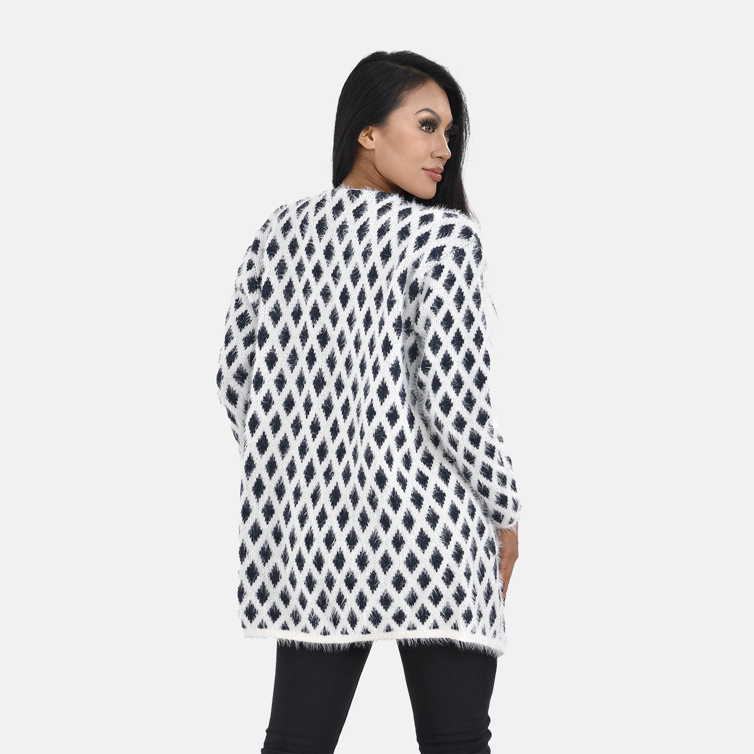 Tamsy Winter Outfit with 2 Pockets (Free Size) - Navy & White_7487040_1