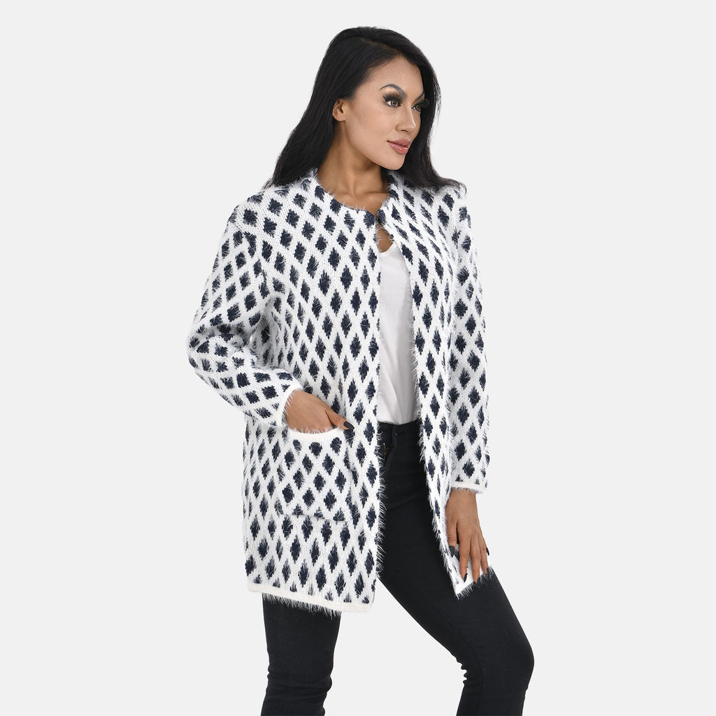 Tamsy Winter Outfit with 2 Pockets (Free Size) - Navy & White_7487040_2