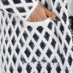 Tamsy Winter Outfit with 2 Pockets (Free Size) - Navy & White_7487040_7