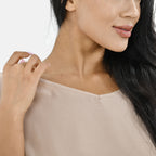 Tamsy 100% Viscose Loungewear Sets (Size M,12-14) - Khaki Brown & White_7490051_3