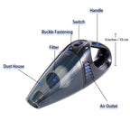 Portable Car Vacuum Cleaner - (Cigarette Lighter Port and 3m Cable) - 12V