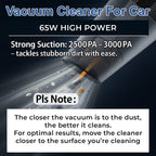 Portable Car Vacuum Cleaner - (Cigarette Lighter Port and 3m Cable) - 12V