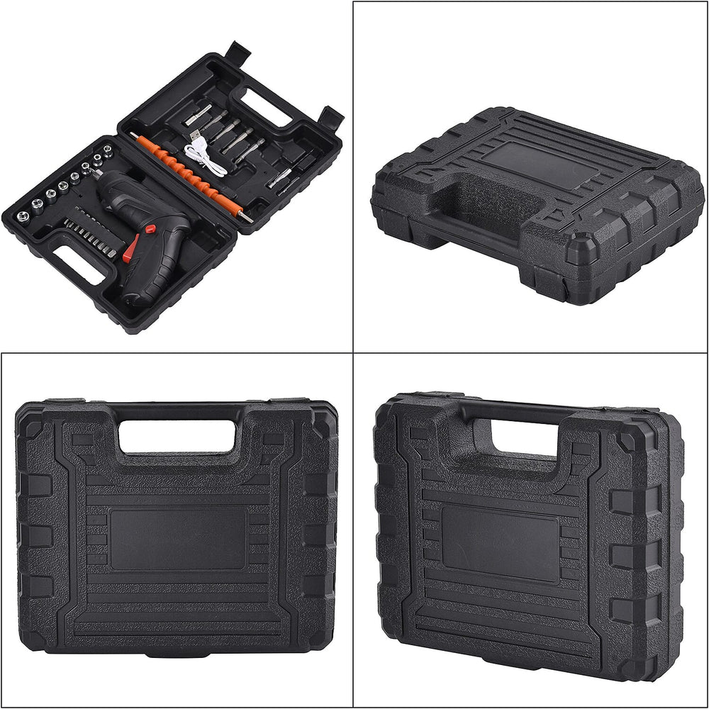 Rechargeable Electric Screwdriver PLUS 47 Pcs Screw Set (100w 3.2aH) - Black