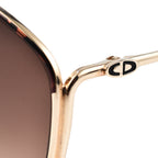 DIOR Ladies Rectangle Decorative Bridge Design Sunglasses - Gold_7546243_4