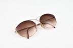 DIOR Ladies Rectangle Decorative Bridge Design Sunglasses - Gold_7546243_5