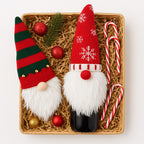 Set of 2 Christmas Novelty Bottle Cover (Size 32x12 Cm) - Red & White