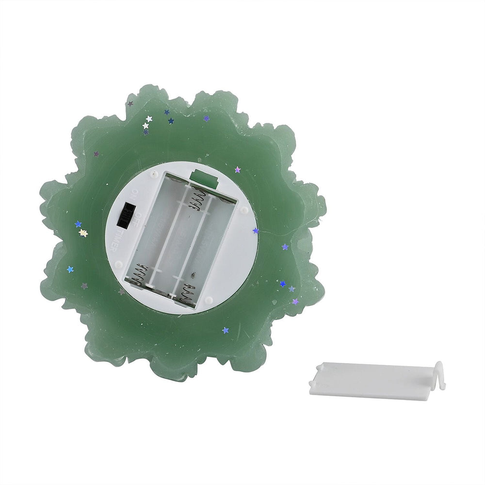 Set of 2 LED Candles with 6 Hrs Timer Function - Green