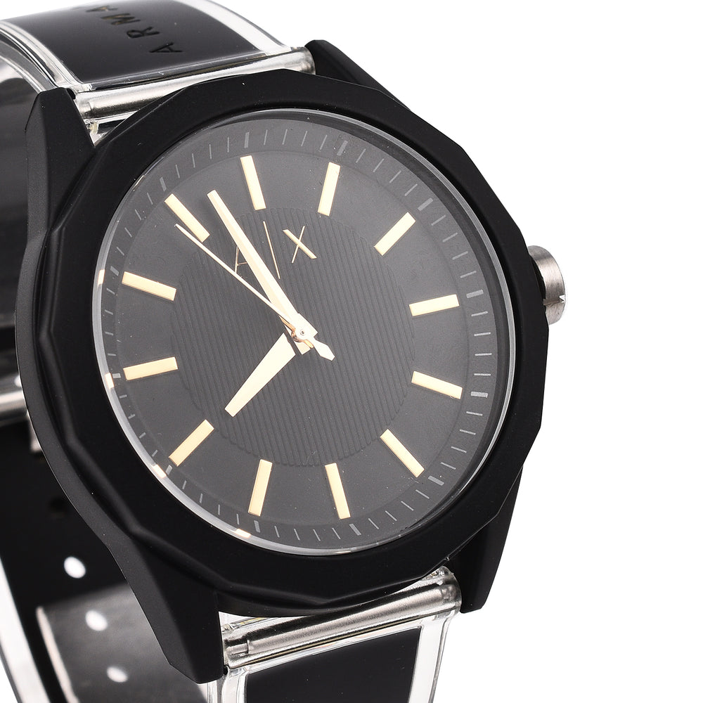 Closeout Deal - ARMANI EXCHANGE Gold Tone 3 Hand Analogue 50 ATM Water Resistant Watch -Black_7571409_2