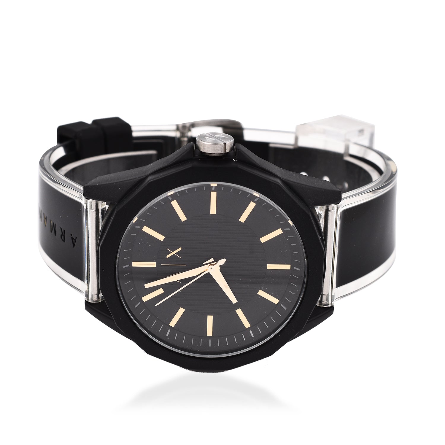 Closeout Deal - ARMANI EXCHANGE Gold Tone 3 Hand Analogue 50 ATM Water Resistant Watch -Black_7571409_3